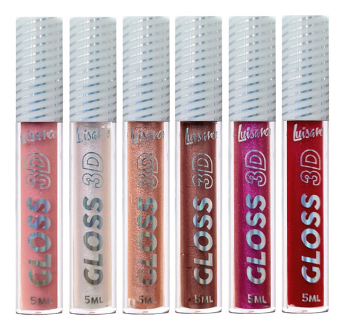 6 Lip Gloss 3d L5303 - Kit Luisance Atacado Sj