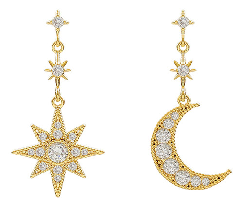 Pendientes N Exageration Stars Con Circonitas Cúbicas Y Borl