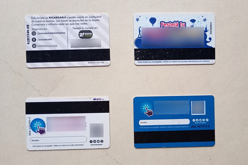 4 Tarjetas De Colección De Casa De Juegos (Usado)