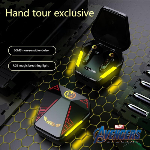 Audífonos Bluetooth Marvel Spiderman Iron Man Capitán Am