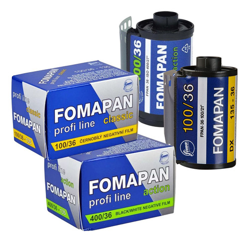 Kit Filme 35mm Preto E Branco Iso 100 E Iso 400 Fomapan 36