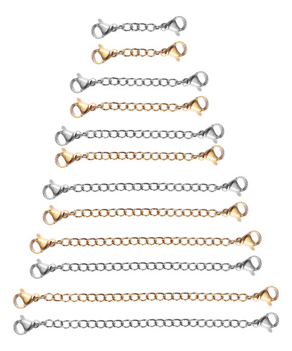 Collar Y Pulsera Extensor, Cadena The Chain, 12 Unidades