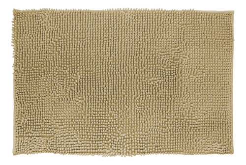 Tapete De Baño Dib Shaggy Silk 50x80 Cm Colores Color Beige