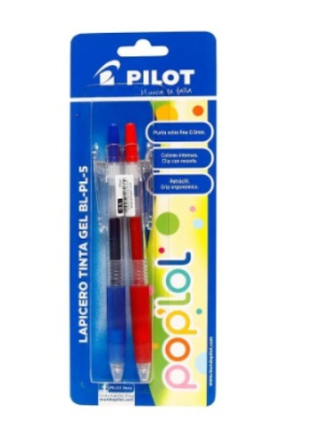 Boligrafo Pilot Pop Lol Bl-pl-5 L + R Azul Y Rojo Blis