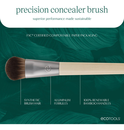 Brocha De Maquillaje Ecotools Precision Concealer Con Cerdas