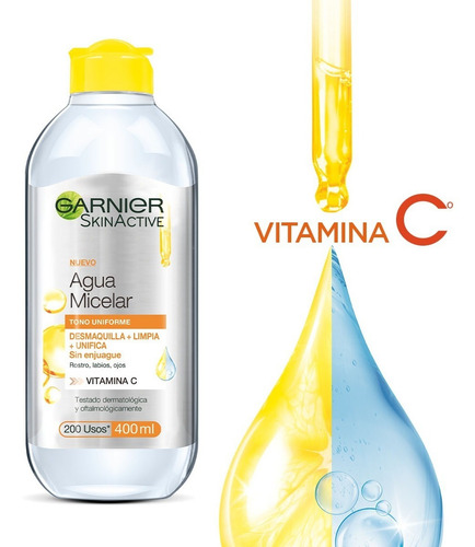 Garnier Skin Active Agua Micelar Con Vitamina C 400 Ml