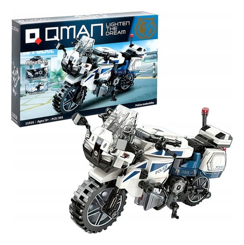 Qman Juguete Moto De Policía Transformable 395 Piezas