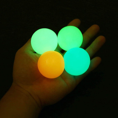 Pelotas De Pared Adhesivas Para Techo Fluorescentes, 3 Unida