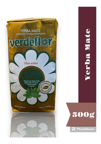 Yerba Mate Hierbas Serranas Verdeflor Premium Paquete X 500g