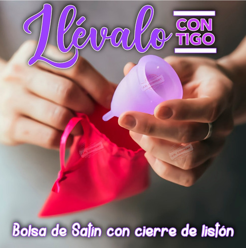Copa Menstrual Higiene Certificada Bpa Segura + Bolsa 9403