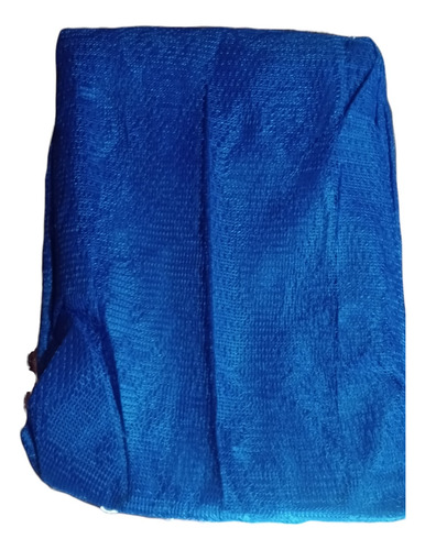 Juego De Cortinas Coco Caladas Dobles Con Faldon Azul