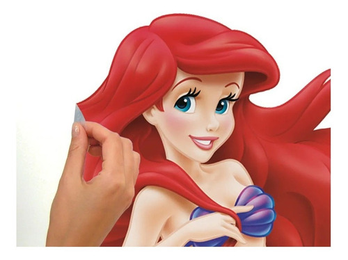 Imagem 3 de 4 de Adesivo De Parede A Pequena Sereia - Rmk2360gm Reutilizável