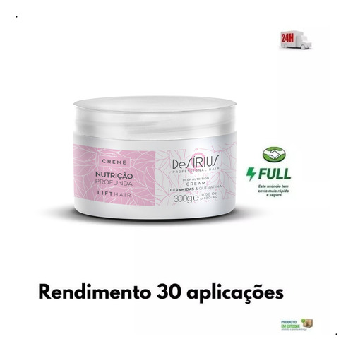 Creme Nutrição Profunda 300g De Sirius Pronta Entrega