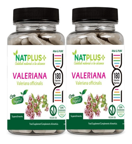 Valeriana X 2 Frascos (pack) = 360 Cápsulas De 450mg
