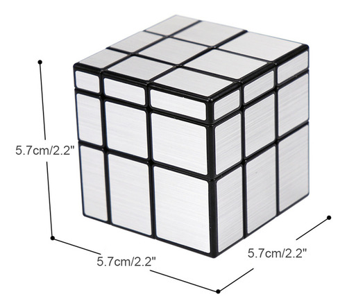 Js Puzle En Forma De Cubo Con Espejo De 3 X 3, Giro Suave,