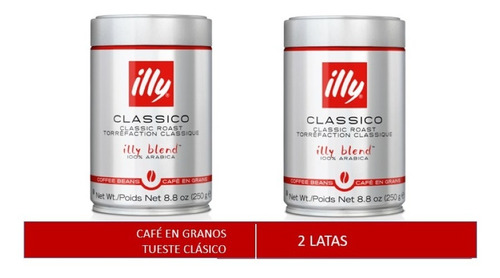 Illy Café En Grano Clásico 250 G Paquete De 2 Piezas