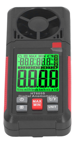 Anemómetro Digital Portátil De Alta Precisión Lcd De 2.26 Pu