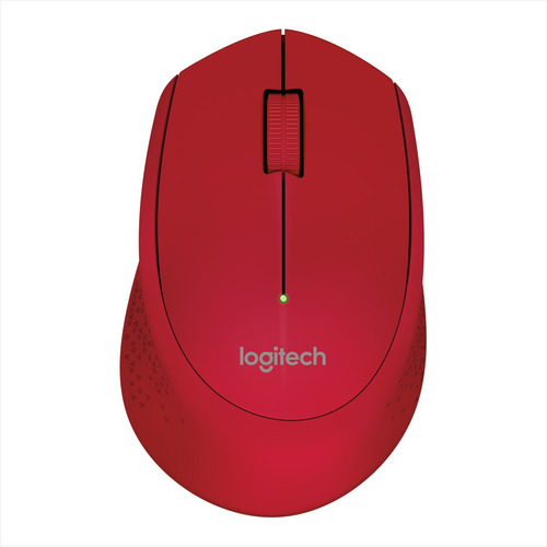 Logitech M280, Mouse Inalámbrico Cómodo Diseño Curvo - Rojo