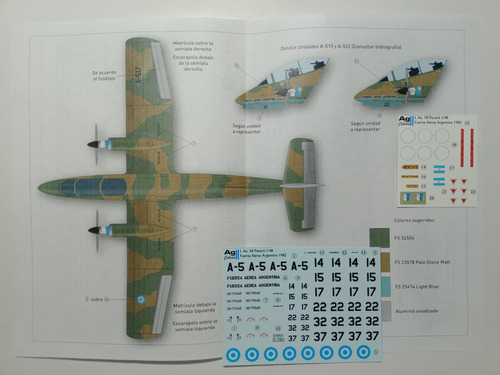 Maqueta De Avión Argentino Ia-58 Pucará Escala 1/48 Malvinas