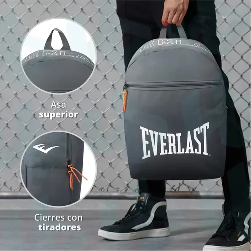 Mochilas Deportivas Everlast Urbanas Hombre Gimnasio Gym Box Color Gris  27398