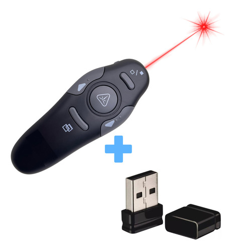 Kit Apresentador De Slides Laser + Pen Drive 8 Gb Pointe Bekcommerce Lpt8 Power Point Preto Passador Televisão