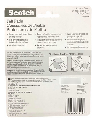 2x Set Sujetadores Transparentes 3m Scotch Fijación Extrema