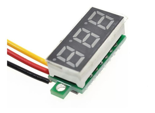 Mini Voltímetro Digital Rojo 2.5v A 40v Display Led 0.28