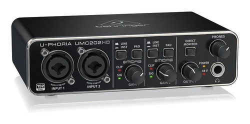 Imagem 2 de 4 de Interface de áudio Behringer U-Phoria UMC202HD