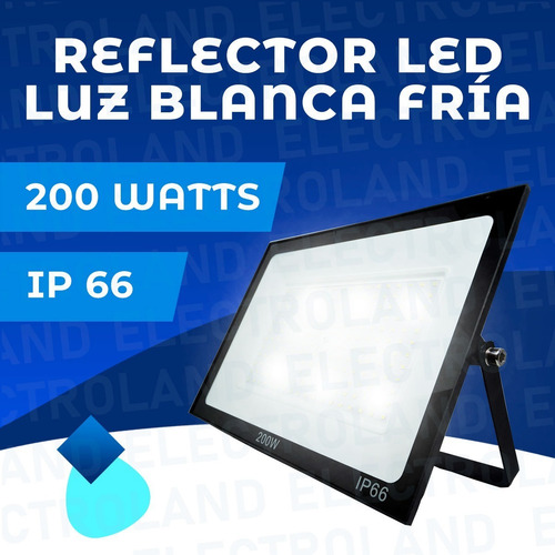 Imagen 2 de 10 de Reflector Led Blanco 200w Ip66 Bajo Consumo Alta Potencia