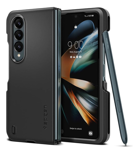 Funda Spigen Thin Fit P Para Galaxy Z Fold 4 - Negro