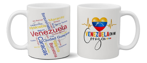 Taza De Cerámica Venezuela Diseño Exclusivo Calidad Premium