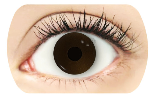 Pupilentes Lente De Contacto Pupila Negra Protesis Ocular Color Iris Dark