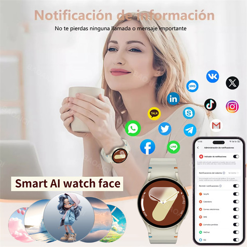 Watch 7 Reloj Inteligente Moda Amoled Bluetooth Llamada 2025