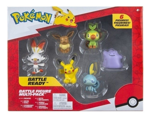 Figura Pokemon Battle Ready Multi Pack X6 Figuras