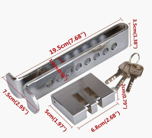Seguro De Bloqueo Antirrobo Auto Acero Inoxidable Embrague