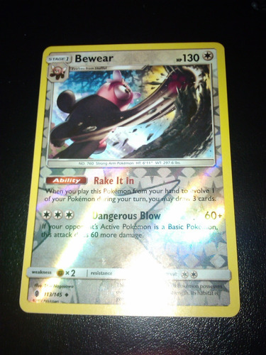 Bawear Carta Pokemon Brillante/reverse Holo(69/147)