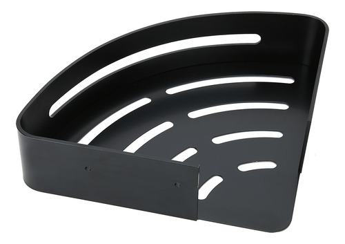 Estante De Esquina De Aluminio Bathroom Space, Color Negro