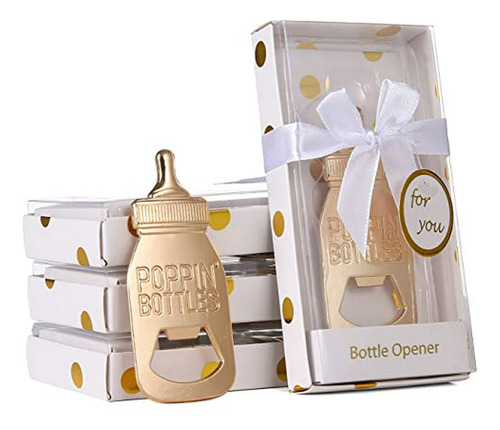 Set 18 Abrebotellas Baby Shower Con Caja Regalo