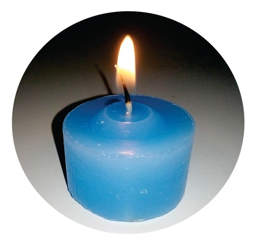 Azul! 40 Velas De Rechaud Alto Astral (duram Até 8 Horas)