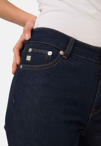 Pantalón Licrado Jean Mujer Prelavado Marca Blue Dress