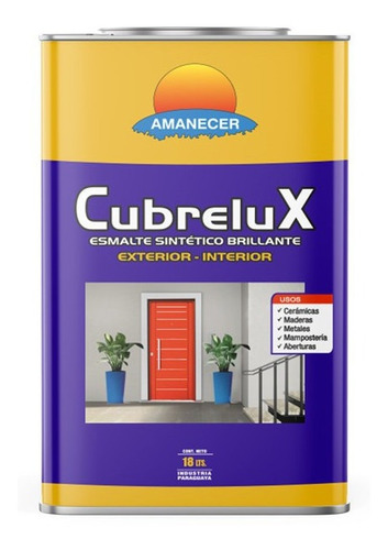 Cubrelux Esmalte Brillante Blanco 18 L  | Amanecer