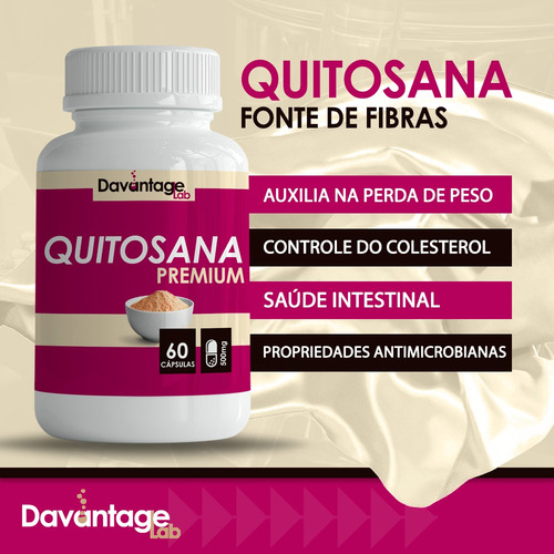 Quitosana Em Cápsulas - Chitosan Premium 100% Puro - 500mg