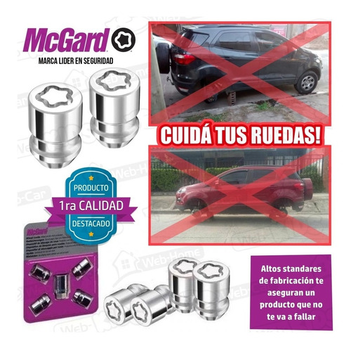 Imagen 5 de 10 de Tuercas De Seguridad Antirrobo Acero Alemán Mc Gard Cuotas