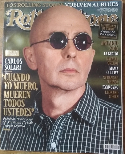 Revista Rolling Stone N° 225 Año 2016 Indio Solari