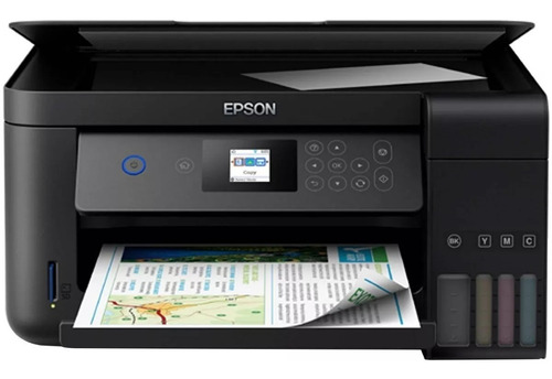 Impresora a color multifunción Epson EcoTank L4160 con wifi negra 110V