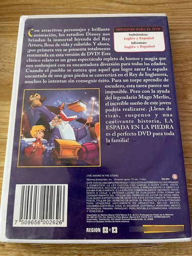 La Espada En La Piedra Dvd Disney Los Clásicos Película (Usado)