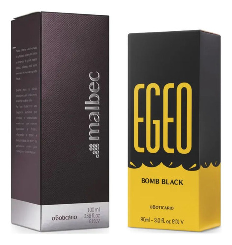 Kit Colônia Malbec + Egeo Bomb Black - O Boticário