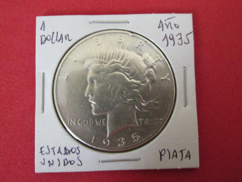 Moneda 1 Dollar Peace De Plata Estados Unidos Año 1935