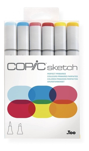 Marcadores Copic Sketch X 6 Primarios Perfectos