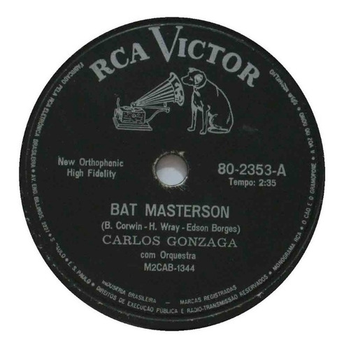 78 Rpm Carlos Gonzaga -  Bat Masterson  +  Diabinho